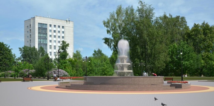 Городское благоустройство, Ново-Cоборная, Томские новости, благоустройство будут разбирать фонтан Фонтан на Новособорной в Томске начнут реконструировать в понедельник (ПРОЕКТ)