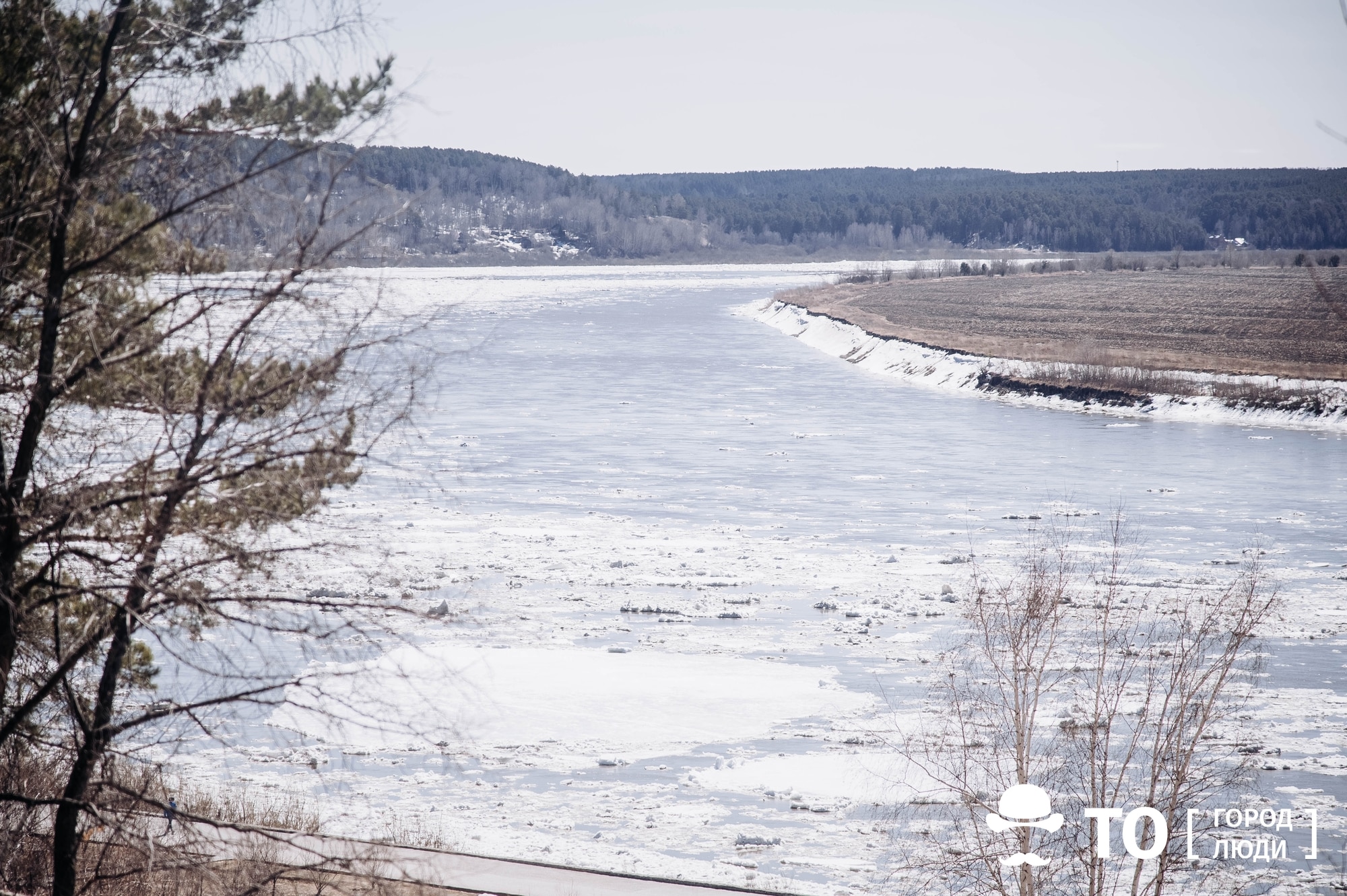 Природа, Томские новости, ледоход 2023 паводок река пошла уровень воды затопление подтопление территории Томь пошла Ледоход-2023 в Томске