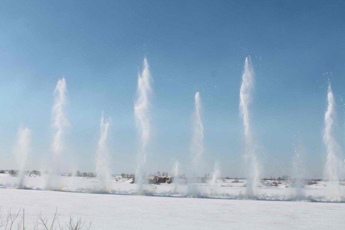 Паводок, Томские новости, На Томи прошли первые в этом году ледовзрывные работы (ФОТО) На Томи прошли первые в этом году ледовзрывные работы (ФОТО)
