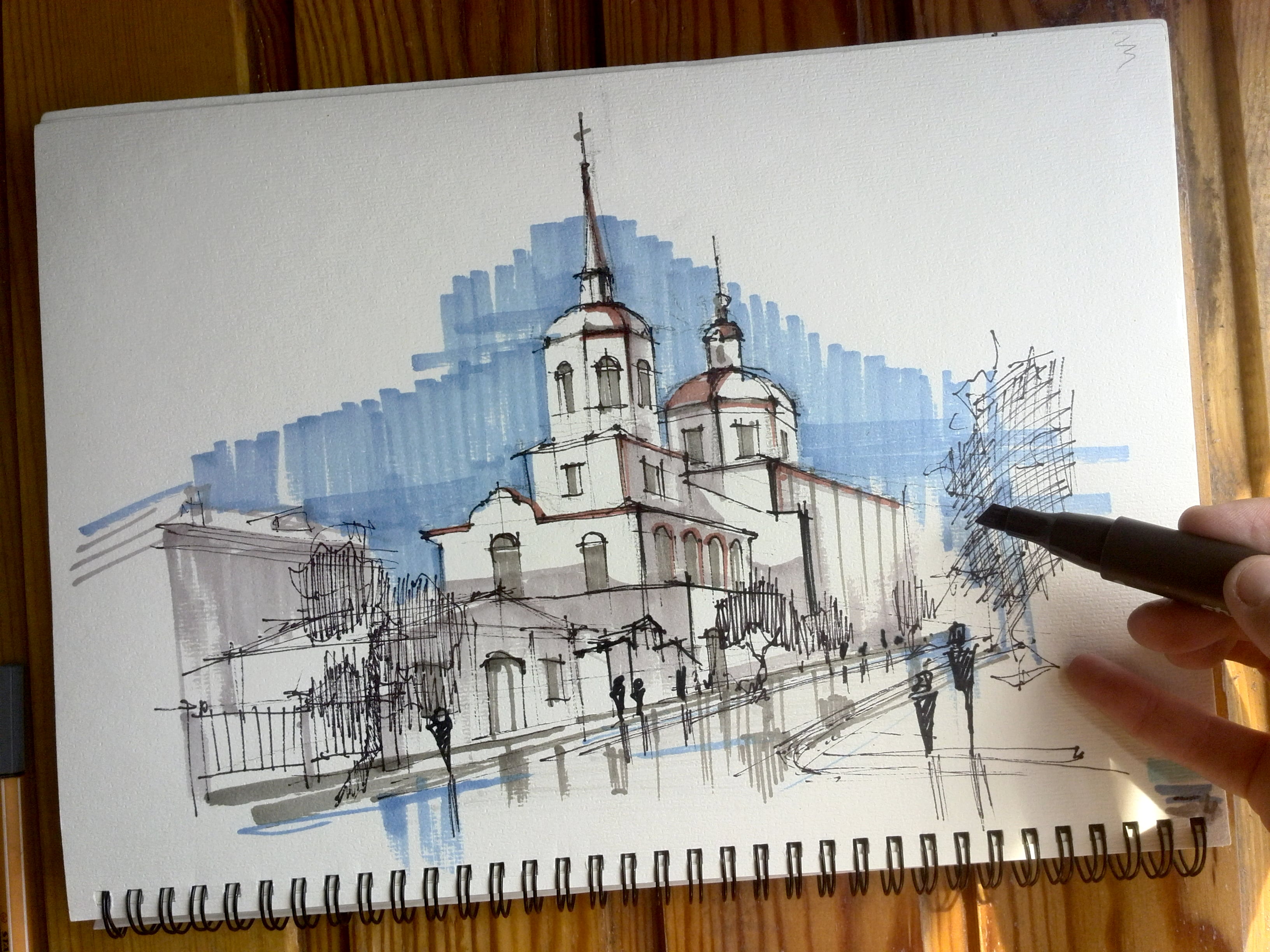 Дизайн, Томск в скетчах. Кто и зачем рисует город в блокнотах Томск в скетчах. Кто и зачем рисует город в блокнотах