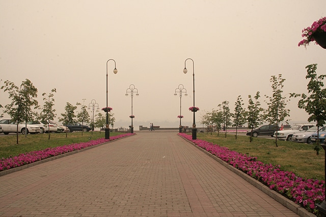 Лесные пожары, Томские новости, дымка воздух загрязнения Дымка в Томске - следствие пожаров в Казахстане