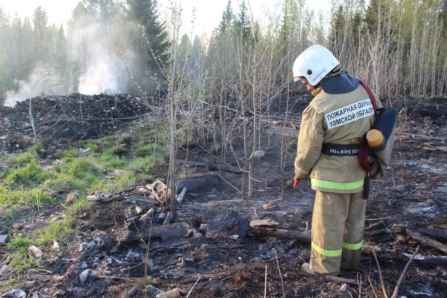 Лесные пожары, Томские новости, пожар лес тушить В Томской области потушили три лесных пожара